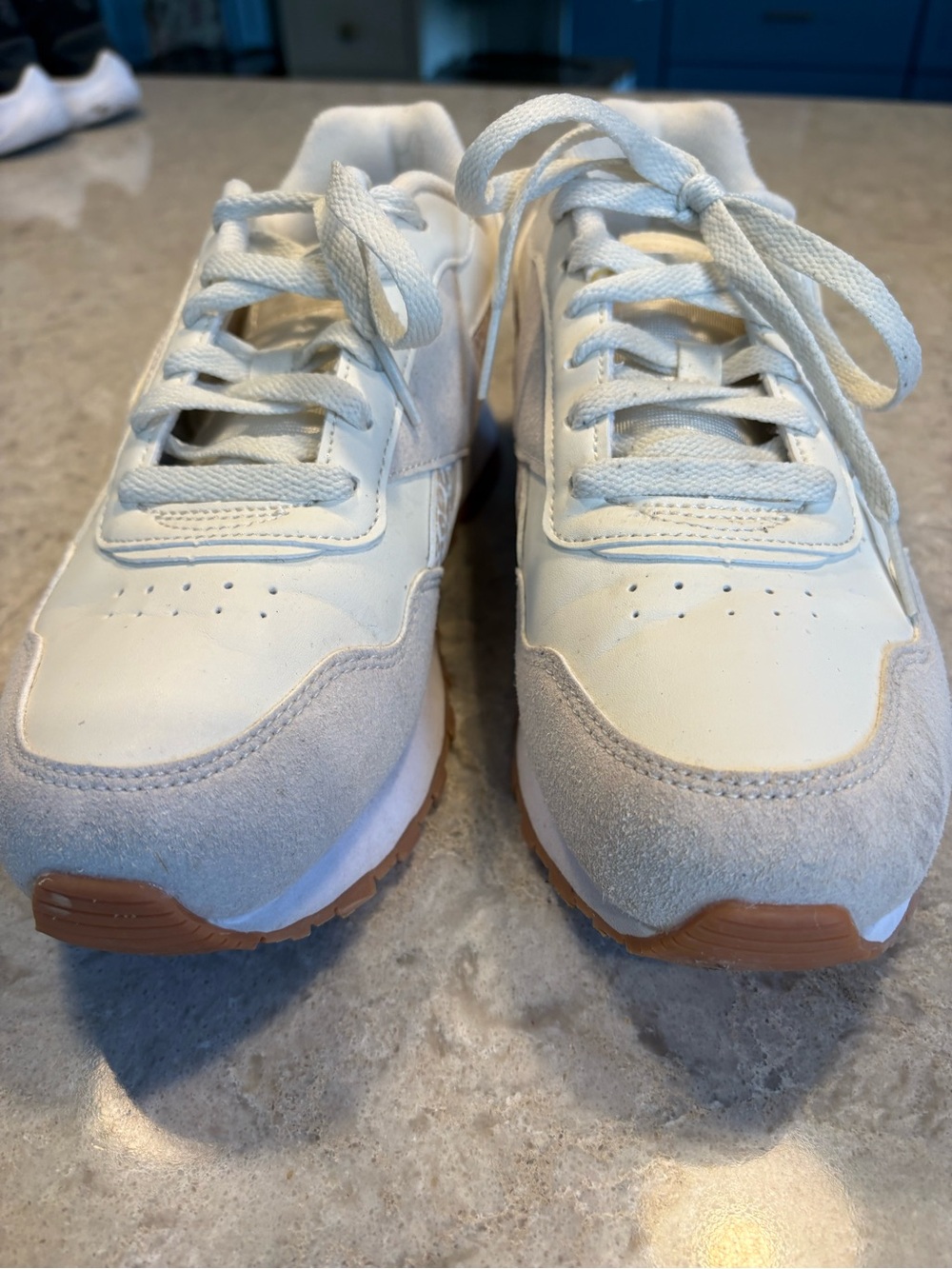 Reebok Neutral Beige Leopard Trim Lace-Up Sneakers - Picture 3 of 6